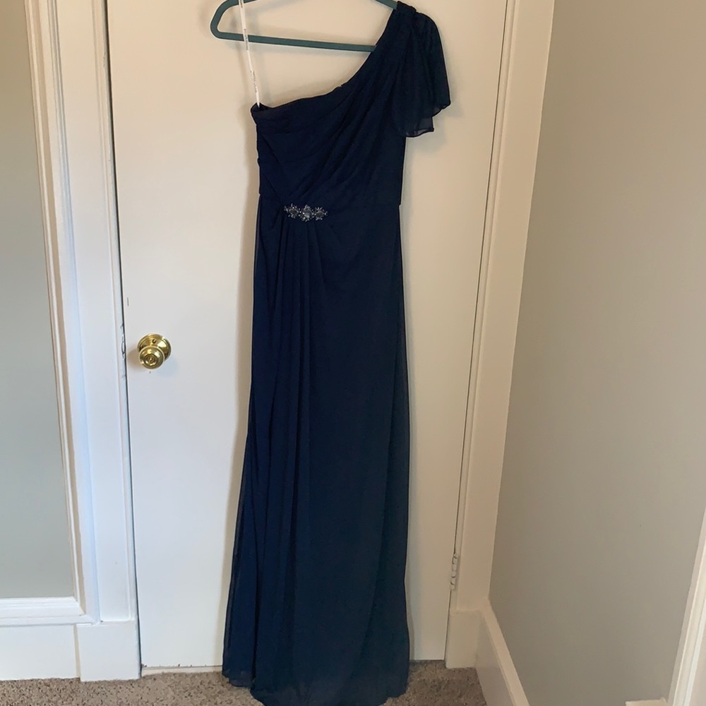 David’s Bridal Navy Gown